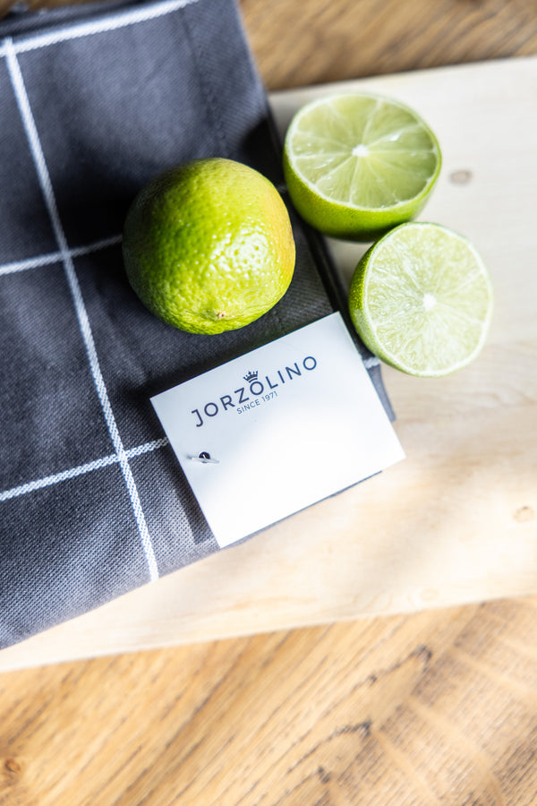 Jorzolino Theedoek Grote Ruit Grey 65x65