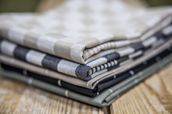 Jorzolino Theedoek Kleine Ruit Grey 65x65