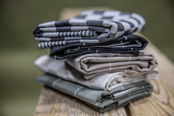 Jorzolino Theedoek Kleine Ruit Black 65x65