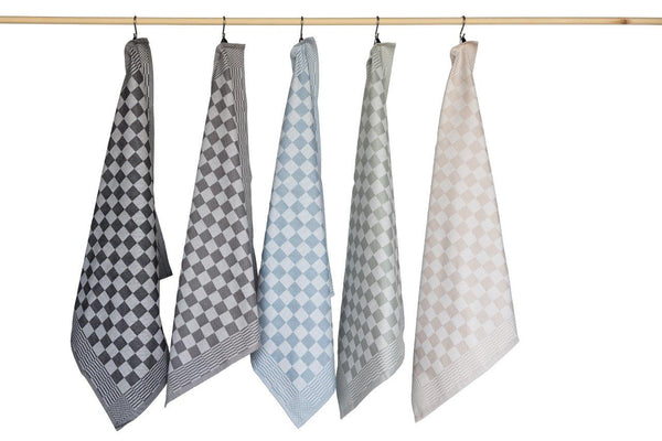 Jorzolino Theedoek Kleine Ruit Sand 65x65