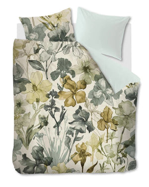 Dekbedovertrek Beddinghouse Iris Field Grey Green