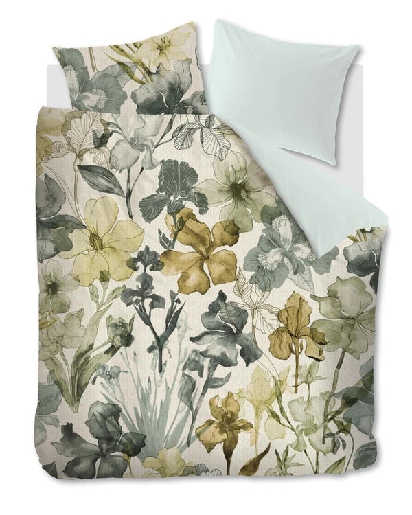 Dekbedovertrek Beddinghouse Iris Field Grey Green