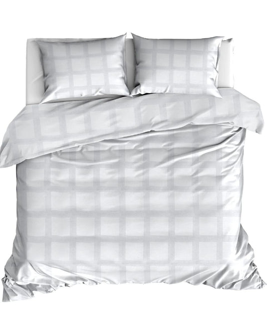 Dekbedovertrek Linolux Quadrant White- 400 count katoen satijn