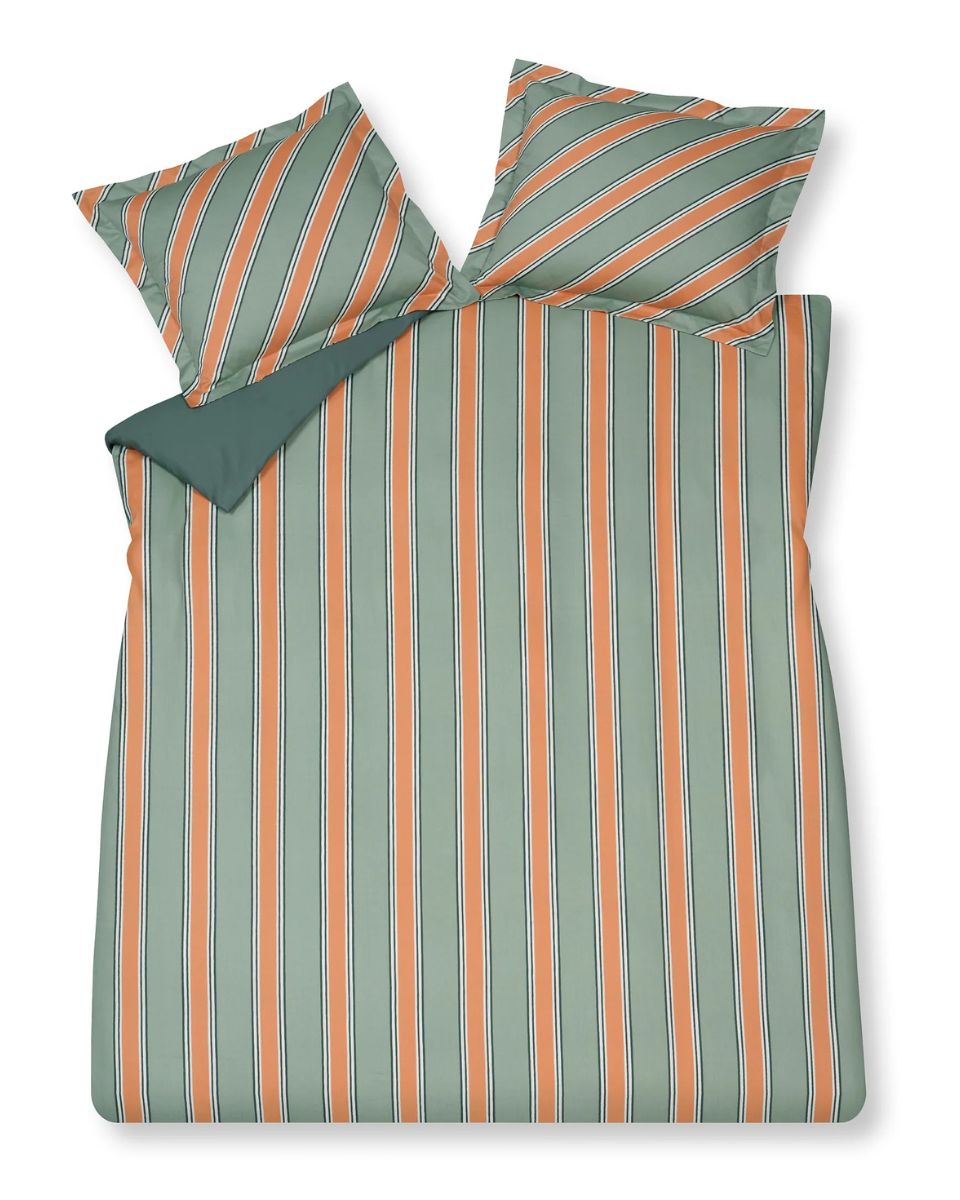 Dekbedovertrek Vandyck Preppy Stripe Smoke Green