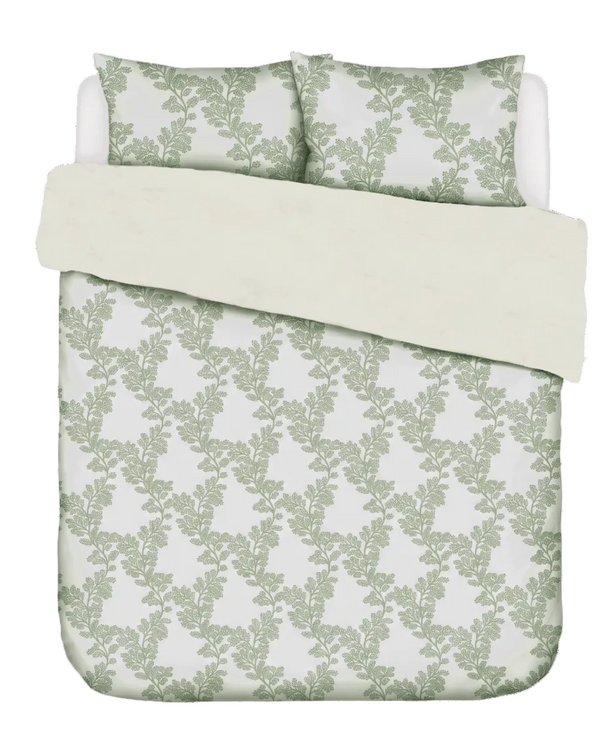 Linolux Dekbedovertrek Willow Green - Geborduurd