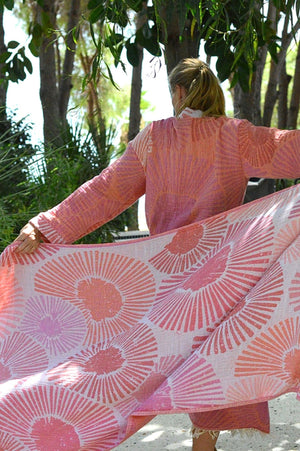 Hamamdoek Zusenzomer Alya Pink/Oranje