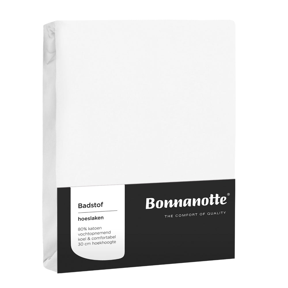 Hoeslaken Bonnanotte Badstof  Wit