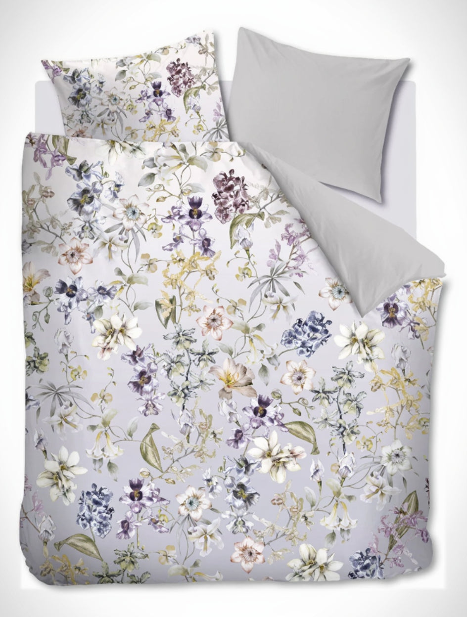 Dekbedovertrek Kardol Branche Grey Green