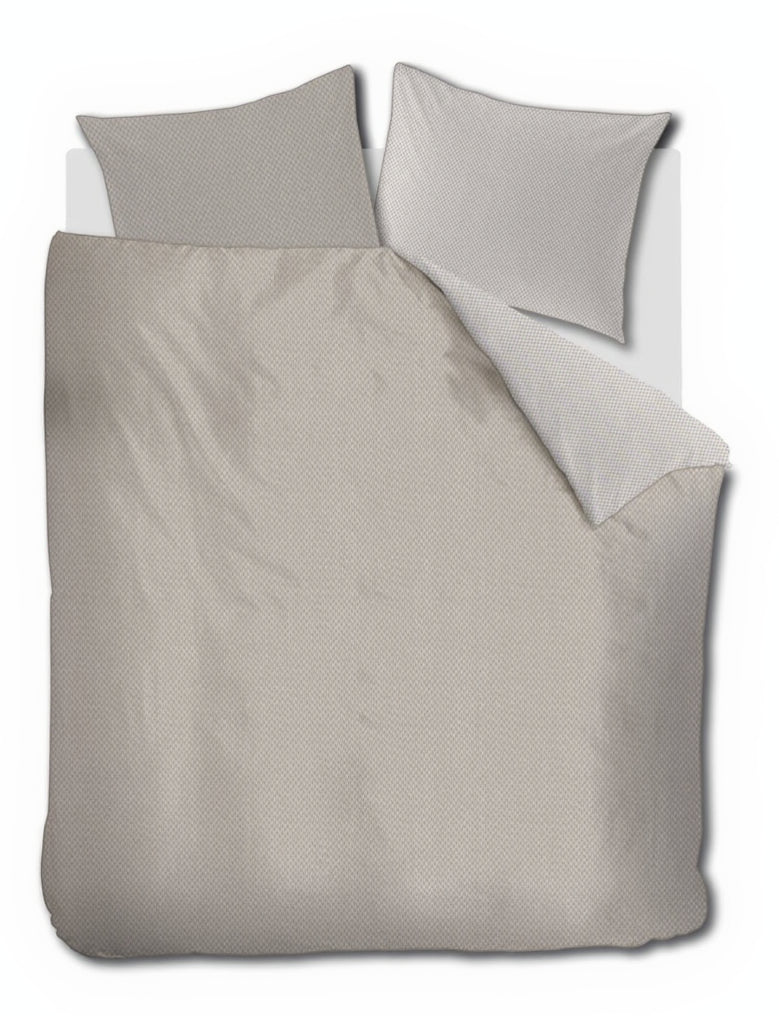 Riviera Maison Dekbedovertrek Emery Taupe- fris katoen