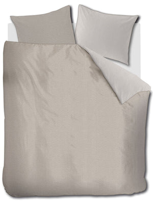 Riviera Maison Dekbedovertrek Emery Taupe- fris katoen