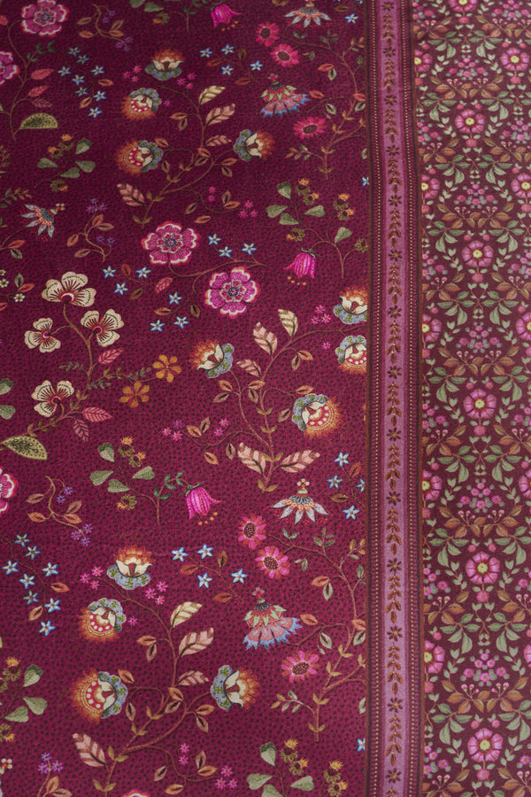 Pip Studio Dekbedovertrek Flora Bangalore Dark Pink - Brushed Twill katoen