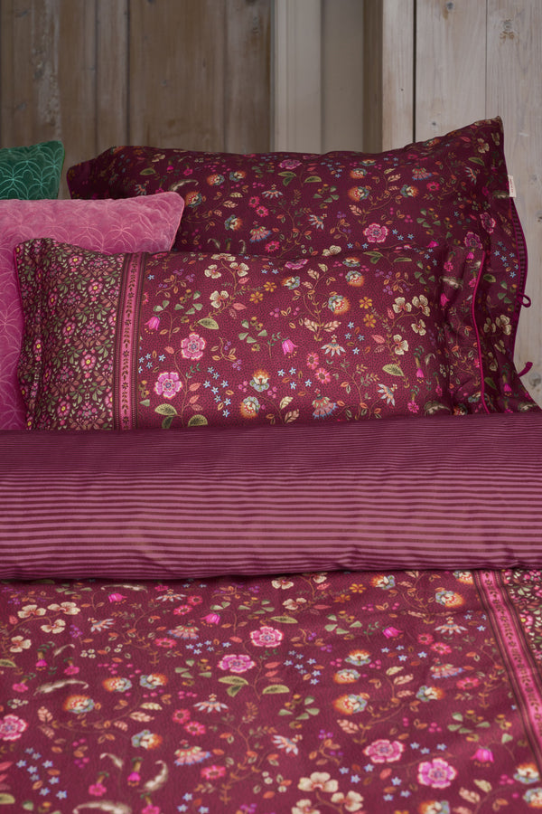 Pip Studio Dekbedovertrek Flora Bangalore Dark Pink - Brushed Twill katoen