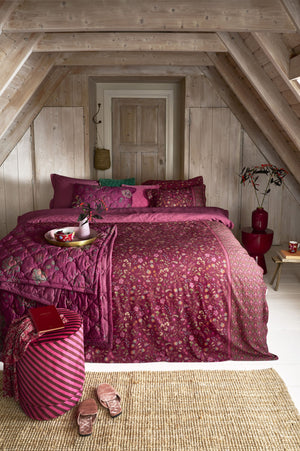 Pip Studio Dekbedovertrek Flora Bangalore Dark Pink - Brushed Twill katoen