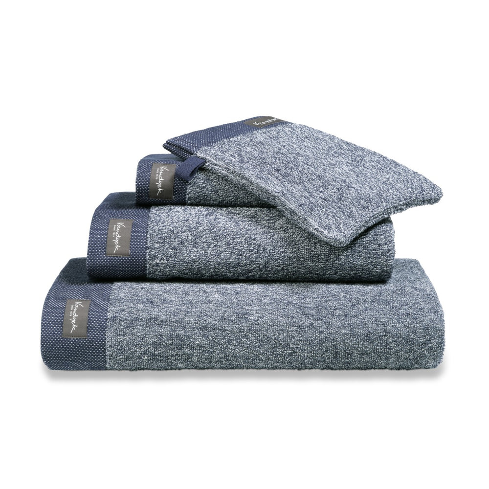 Badtextiel Vandyck Home Mouline Blue ink