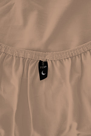 Splittopper Hoeslaken Linolux Jersey Excellent Almond