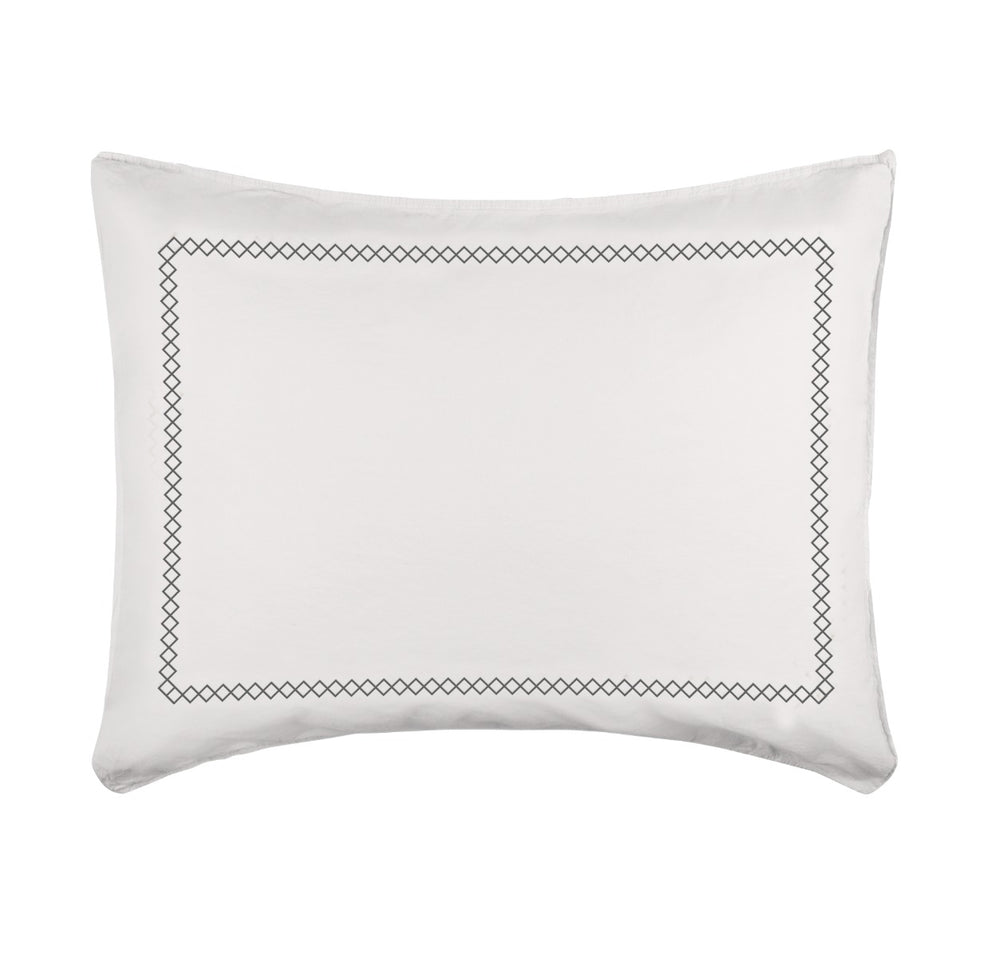 Kussensloop Livello Zigzag White/ Antracite