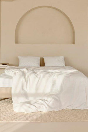 Dekbedovertrek Linolux Crinkle White