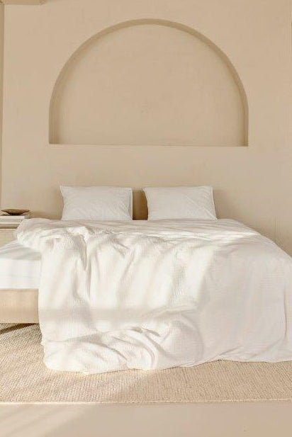 Dekbedovertrek Linolux Crinkle White