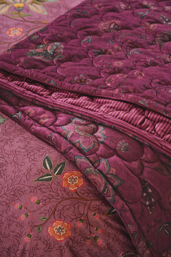 Pip Studio Sprei Mumbai Morning Dark Pink 180x260