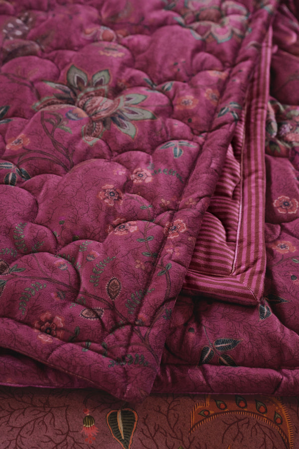 Pip Studio Sprei Mumbai Morning Dark Pink 180x260