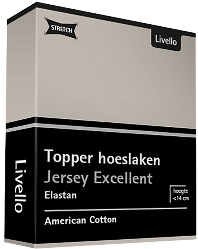 Topper Hoeslaken Livello Stretch Stone