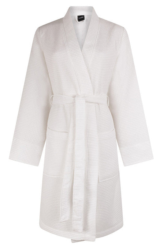 Wafel badjas kort Livello  Nature White