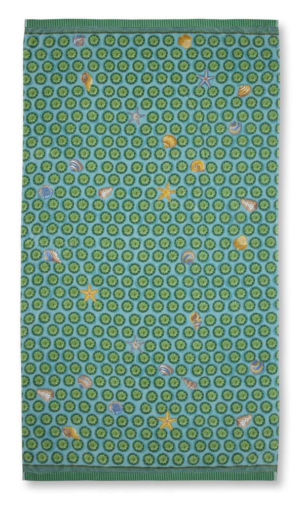 Pip Studio Strandlaken Sea Dots Green - luxe katoenen velours