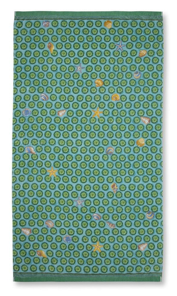 Pip Studio Strandlaken Sea Dots Green - luxe katoenen velours