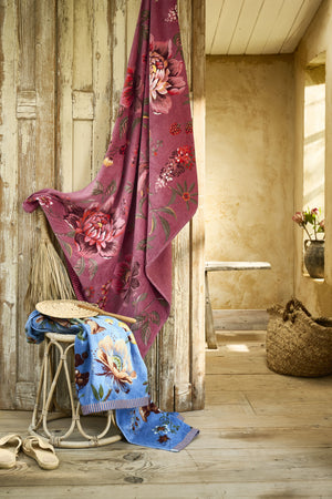 Pip Studio Strandlaken Secret Garden Pink - luxe velours katoen