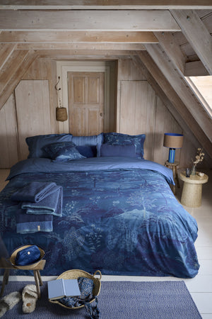 Pip Studio Dekbedovertrek Sundara Wood Dark Blue - perkal