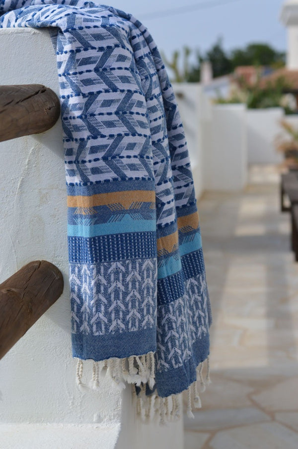 Hamamdoek Zusenzomer Esla Blue sfeer