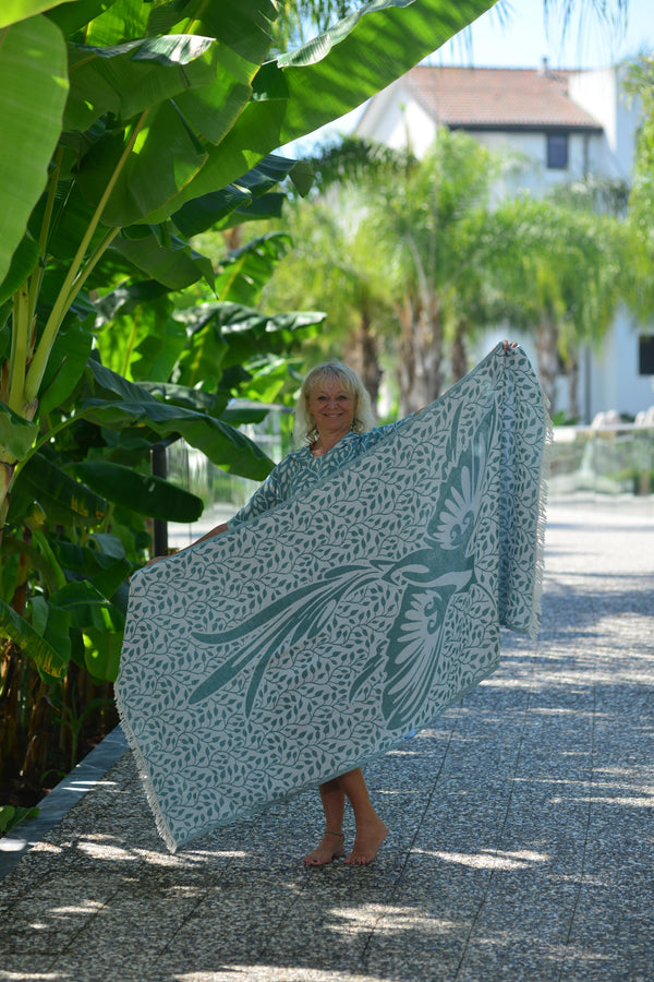 Hamamdoek ZusenZomer  Kolibri Petrol