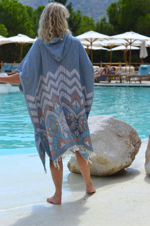 Zusenzomer Poncho Reza Blue