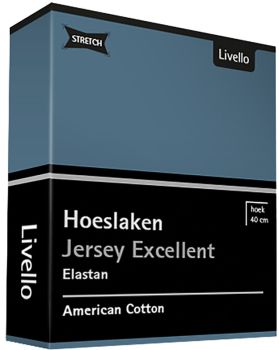 Hoeslaken Livello Jersey Excellent Bleu