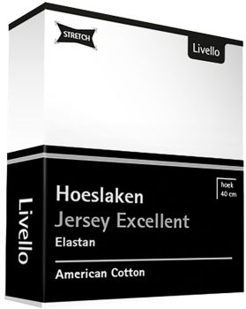 Hoeslaken Livello Jersey Excellent White