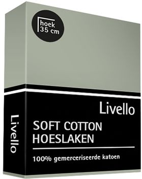 Hoeslaken Soft Cotton Livello Glad katoen Light Green