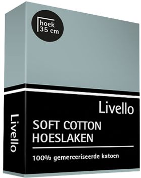 Hoeslaken Soft Cotton Livello Glad katoen pacific Verpakking