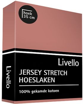 Hoeslaken Livello Jersey Stretch Marsala