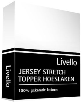 Topper Hoeslaken Livello Jersey Stretch Wit