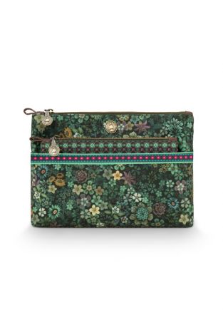 Cosmetic Bag Pip Studio Combi Tutti Fiori Green