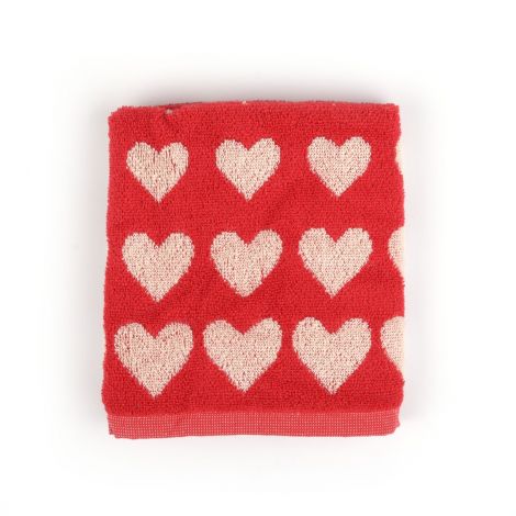 Keukendoek Bunzlau castle Hearts Red