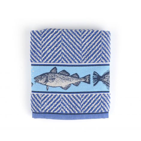 Keukendoek Bunzlau Castle Fish Royal Blue