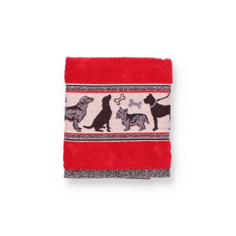 Keukendoek Bunzlau Castle Dogs Red Topshot