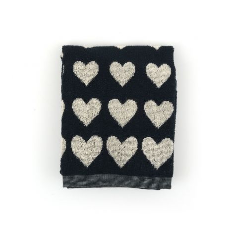 Keukendoek Bunzlau Castle Hearts Black