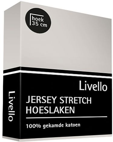 Hoeslaken Livello Jersey Stretch Licht Grijs