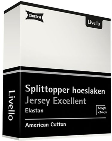 Splittopper Hoeslaken Livello Excellent Jersey Off White