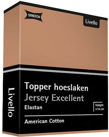 Topper Hoeslaken Stretch Excellent Caramel