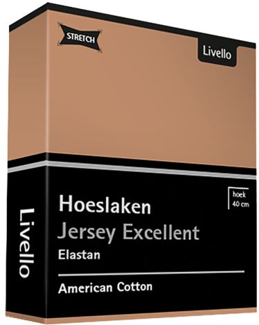 Hoeslaken Livello Jersey Excellent Caramel