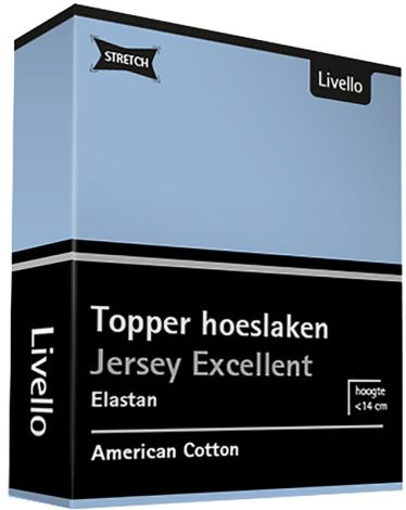 Topper Hoeslaken Livello Stretch Light Bleu