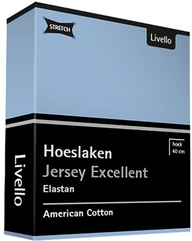 Hoeslaken Livello Jersey Excellent Light Bleu
